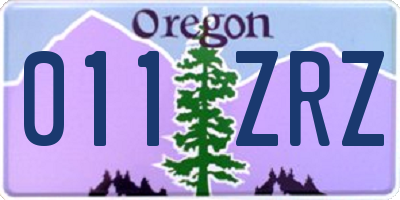 OR license plate 011ZRZ