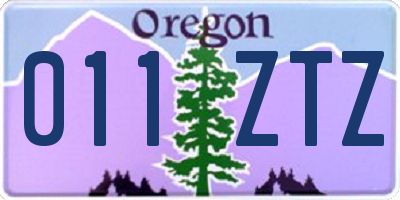 OR license plate 011ZTZ