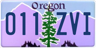 OR license plate 011ZVI