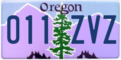 OR license plate 011ZVZ
