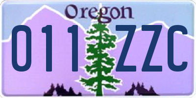 OR license plate 011ZZC