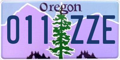 OR license plate 011ZZE