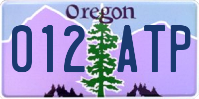 OR license plate 012ATP