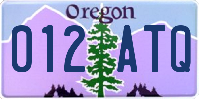 OR license plate 012ATQ