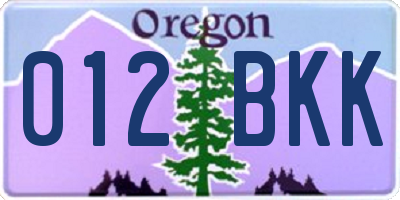 OR license plate 012BKK