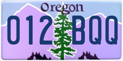 OR license plate 012BQQ