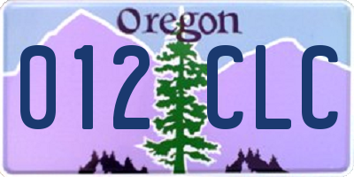 OR license plate 012CLC