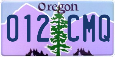 OR license plate 012CMQ