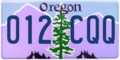 OR license plate 012CQQ