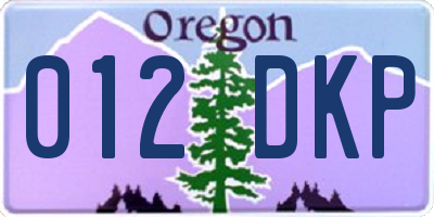 OR license plate 012DKP