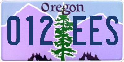 OR license plate 012EES