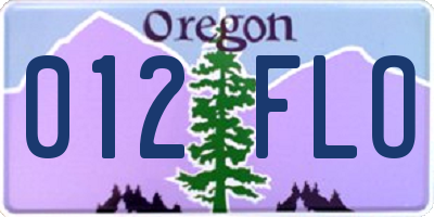 OR license plate 012FLO