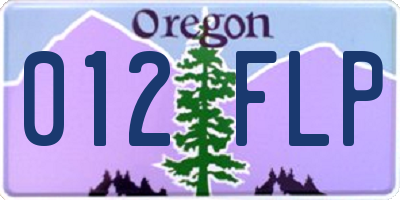 OR license plate 012FLP