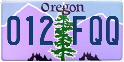 OR license plate 012FQQ