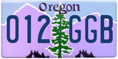 OR license plate 012GGB