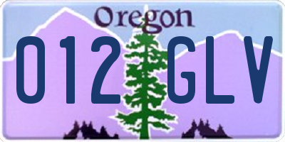 OR license plate 012GLV