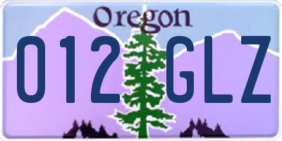 OR license plate 012GLZ