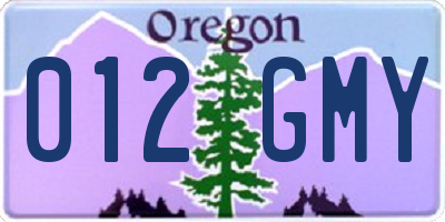 OR license plate 012GMY