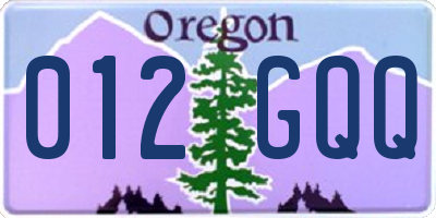 OR license plate 012GQQ