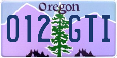 OR license plate 012GTI