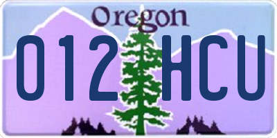 OR license plate 012HCU