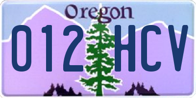 OR license plate 012HCV