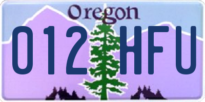 OR license plate 012HFU