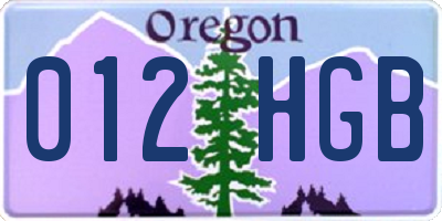 OR license plate 012HGB