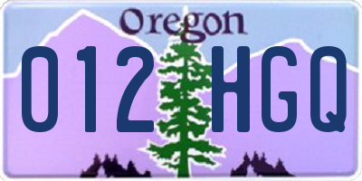 OR license plate 012HGQ