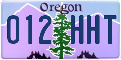 OR license plate 012HHT