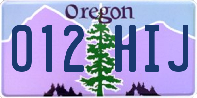 OR license plate 012HIJ