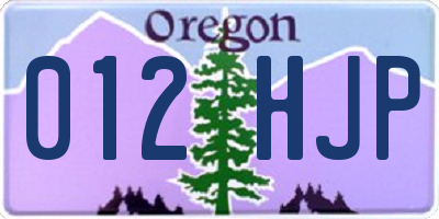 OR license plate 012HJP