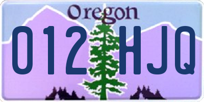 OR license plate 012HJQ