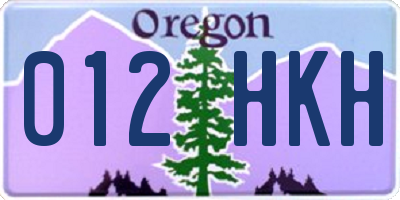 OR license plate 012HKH