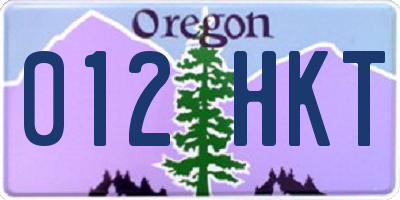 OR license plate 012HKT
