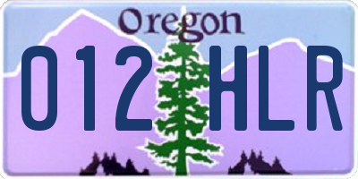OR license plate 012HLR