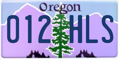 OR license plate 012HLS
