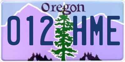 OR license plate 012HME