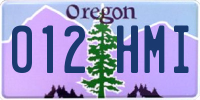 OR license plate 012HMI