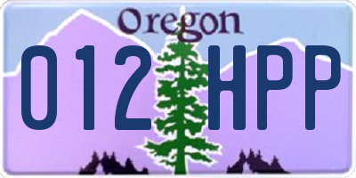 OR license plate 012HPP