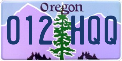 OR license plate 012HQQ