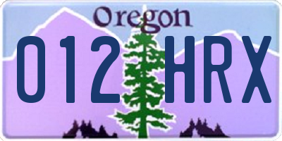 OR license plate 012HRX