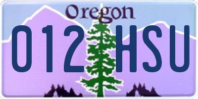 OR license plate 012HSU