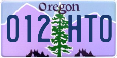 OR license plate 012HTO
