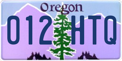OR license plate 012HTQ