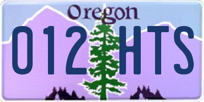 OR license plate 012HTS