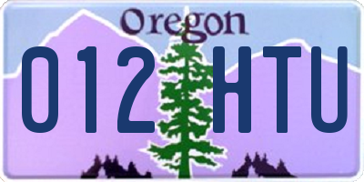 OR license plate 012HTU