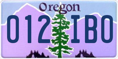 OR license plate 012IBO