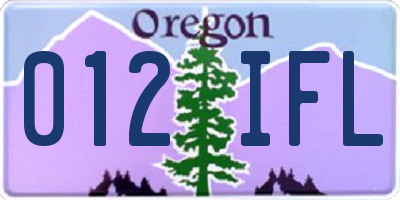 OR license plate 012IFL