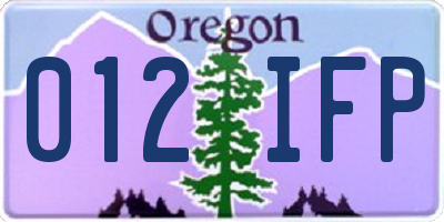 OR license plate 012IFP